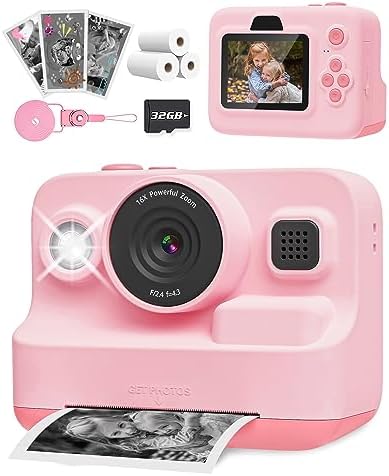 Anchioo Instant Print Camera for Kids, 2.4 Inch Screen Kids Camera for Girls with 3 Print Paper, Birthday Gift for Girls Boys Age 3-12, 1080P Instant Camera Toys for 3 4 5 6 7 8 Year Old Girl – Pink: Detailed Review & Recommendations